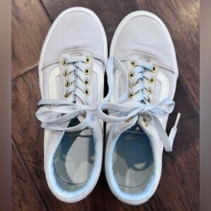 Light blue lace up Old Skool Vans